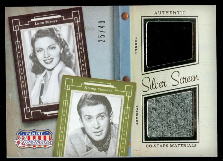2015 Authentic Panini Silver Screen Lana Turner & Jimmy Stewart #SC-TS 25/49