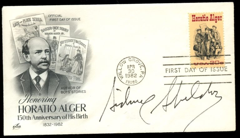 Sidney Sheldon d2007 signed auto Postal Cover FDC Creator I Dream of Jeannie BAS