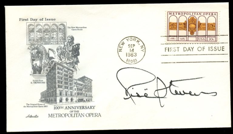 Rise Stevens d2013 signed autograph Postal Cover FDC Mezzo-soprano & Actress BAS