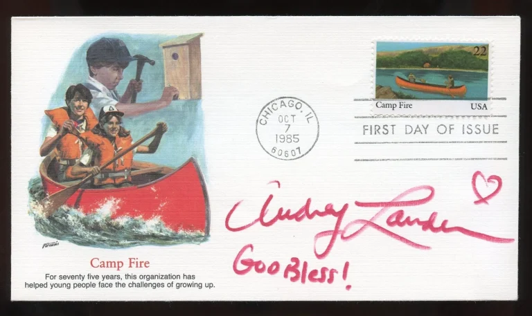 Audrey Landers signed autograph American Actress as Afton Cooper on Dallas FDC