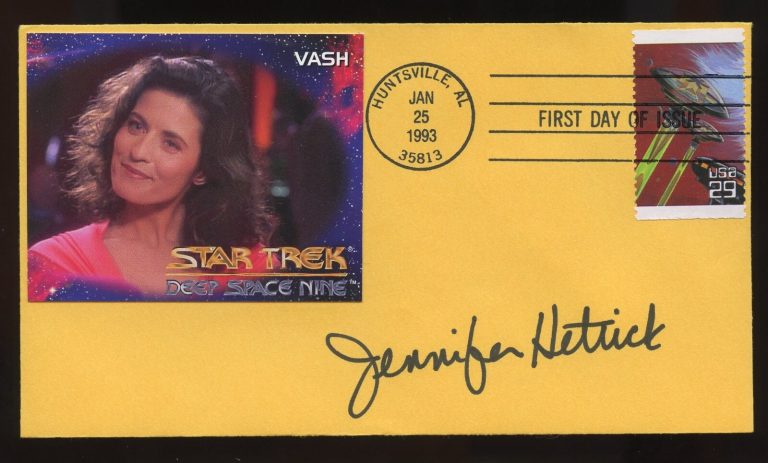 Jennifer Hetrick signed autograph auto American Actress as Vash in Star Trek FDC