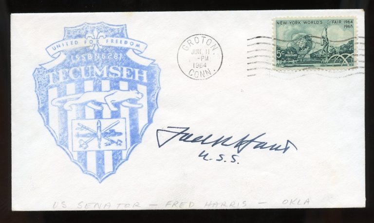 Fred Harris signed autograph auto US Senator Oklahoma Democratic Party FDC