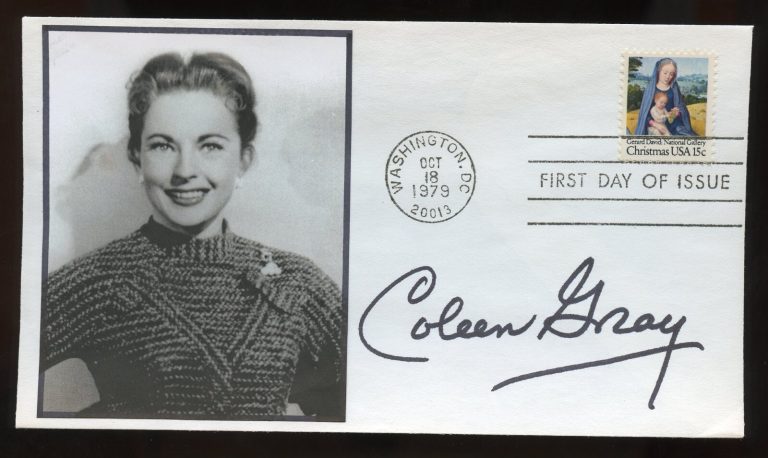Coleen Gray d2015 signed autograph auto Actress Nightmare Alley First Day Cover