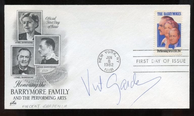 Vincent Gardenia d1992 signed autograph auto TV Actor Bang The Drum Slowly FDC