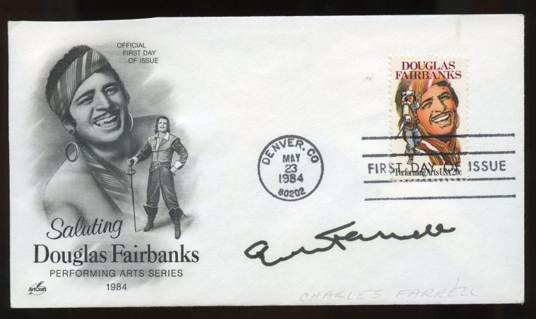 Charles Farrell d1990 signed autograph auto Actor Seventh Haven First Day Cover
