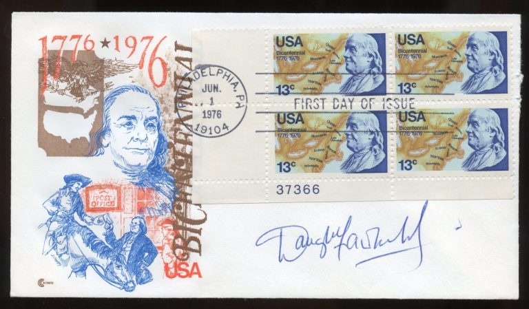 Douglas Fairbanks Jr d2000 signed autograph auto Actor The Prisoner of Zenda FDC