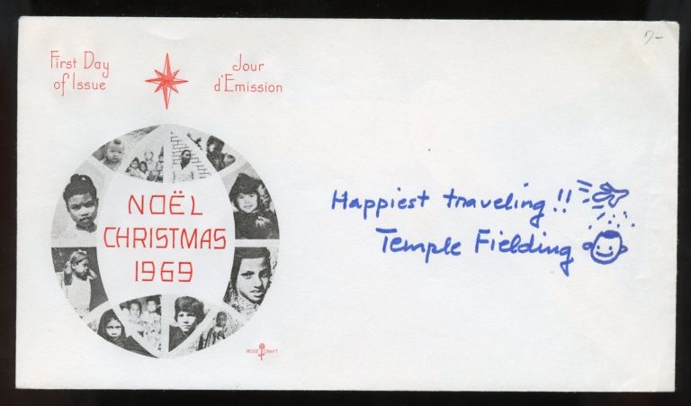 Temple Fielding d1983 signed autograph auto Travel Writer WWII First Day Cover