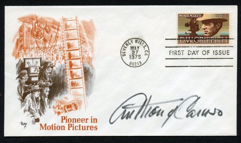 Anthony Caruso d2003 signed autograph Actor Capt Ortega in Zorro First Day Cover