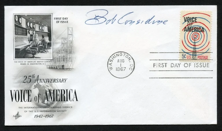 Bob Considine d1975 signed autograph Author Commentator The Babe Ruth Story FDC