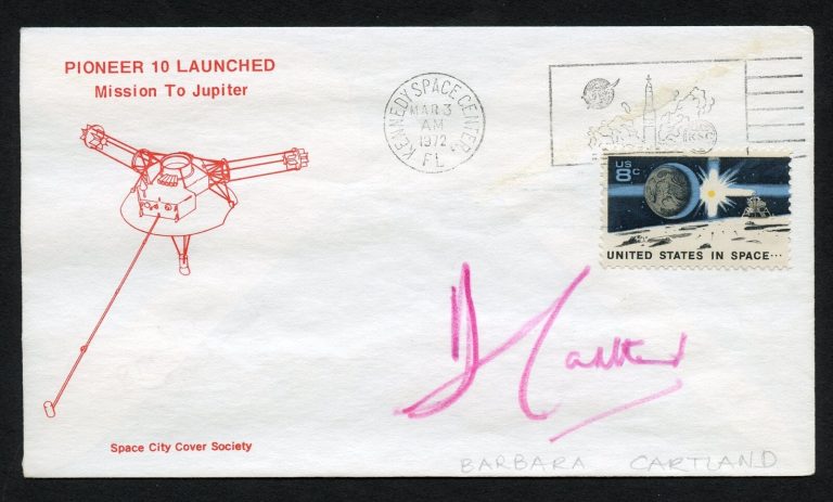 Barbara Cartland d2000 signed autograph auto English Writer & Publisher FDC