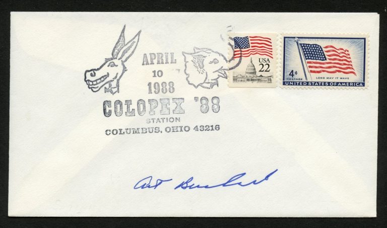 Art Buchwald d2007 signed autograph auto Humorist The Washington Post FDC