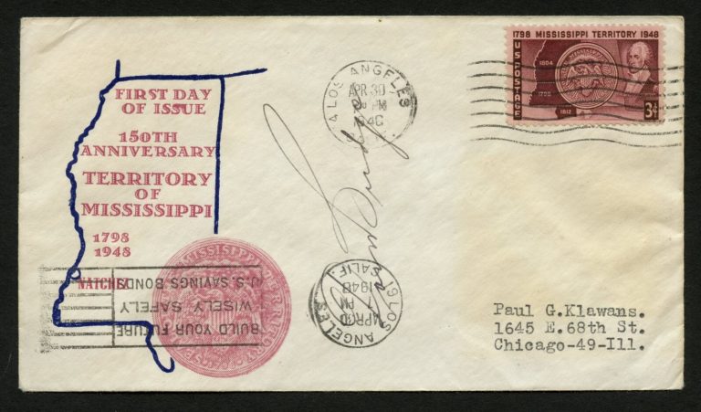 Don Budge d2000 signed autograph auto Gran Slam Tennis First Day Cover