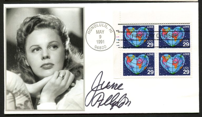 June Allyson signed autograph auto American Dramatic Coloratura Soprano FDC