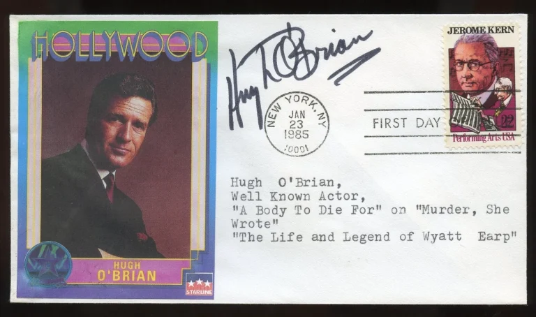 Hugh O'Brien d2016 signed autograph Actor The Life and Legend of Wyatt Earp FDC