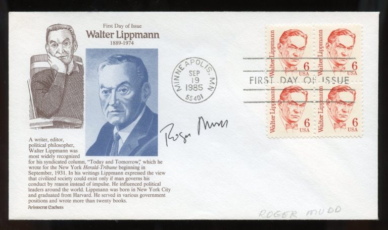 Roger Mudd d2021 signed autograph American Broadcast Journalist CBS NBC News FDC