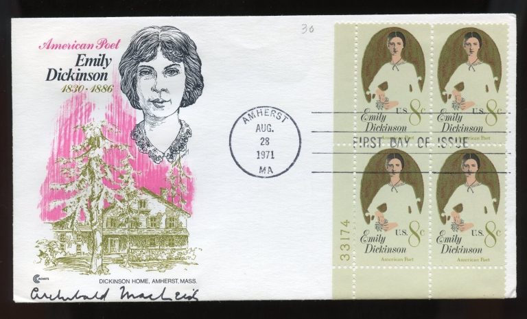 Archibald Macleish d1982 signed autograph American Poet Writer First Day Cover
