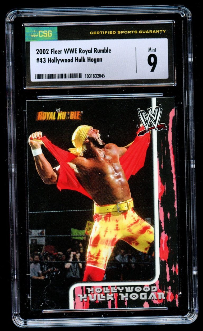 Hollywood Hulk Hogan #43 Fleer WWE Royal Rumble 2002 Wrestling Card CSG 9