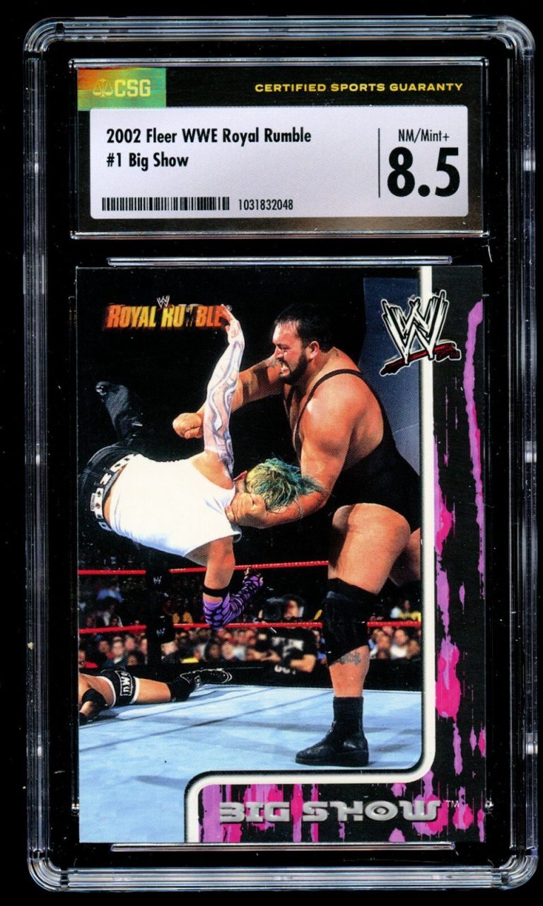 Big Show #1 Fleer WWE Royal Rumble 2002 Wrestling Trading Card CSG 8.5
