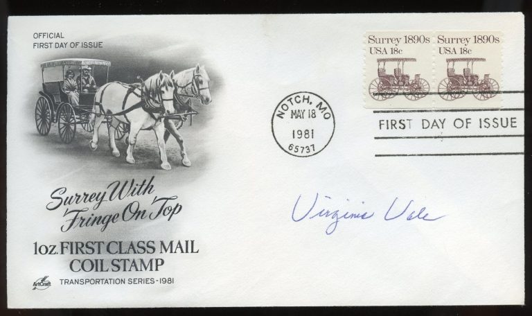 Virginia Vale d2006 signed autograph American Film Actress in Blonde Comet FDC