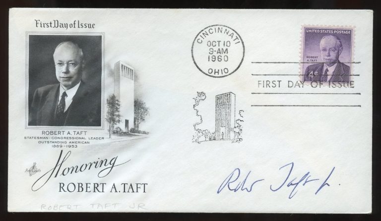 Robert Taft Jr. d1993 signed autograph auto US Senator State Ohio FDC