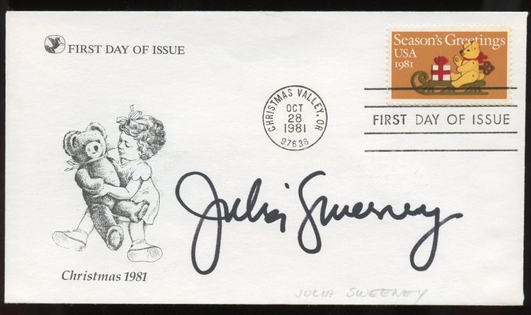 Julia Sweeney signed auto American Actress as cast on Saturday Night Live FDC