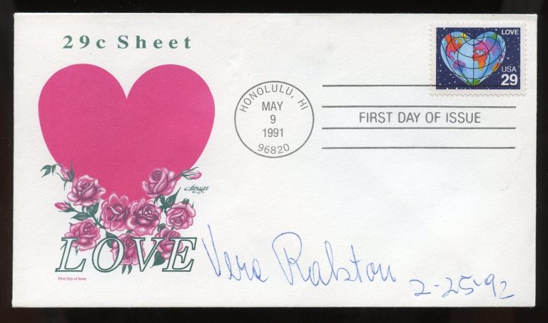 Vera Ralston d2003 signed autograph auto Czech Figure Skater and Actress FDC