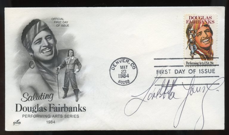 Loretta Young d2000 signed autograph American Actress The Farmer's Daughter FDC