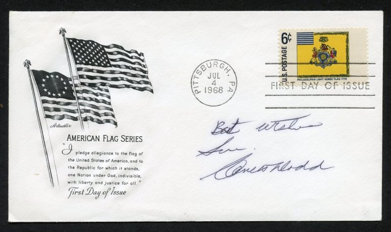 Carl Dodd d1996 signed autograph FDC Medal of Honor Recipient US Army Korea BAS