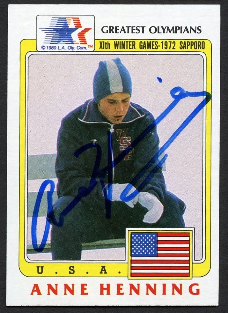 Anne Henning #72 signed autograph auto 1983 Topps Greatest Olympians Card