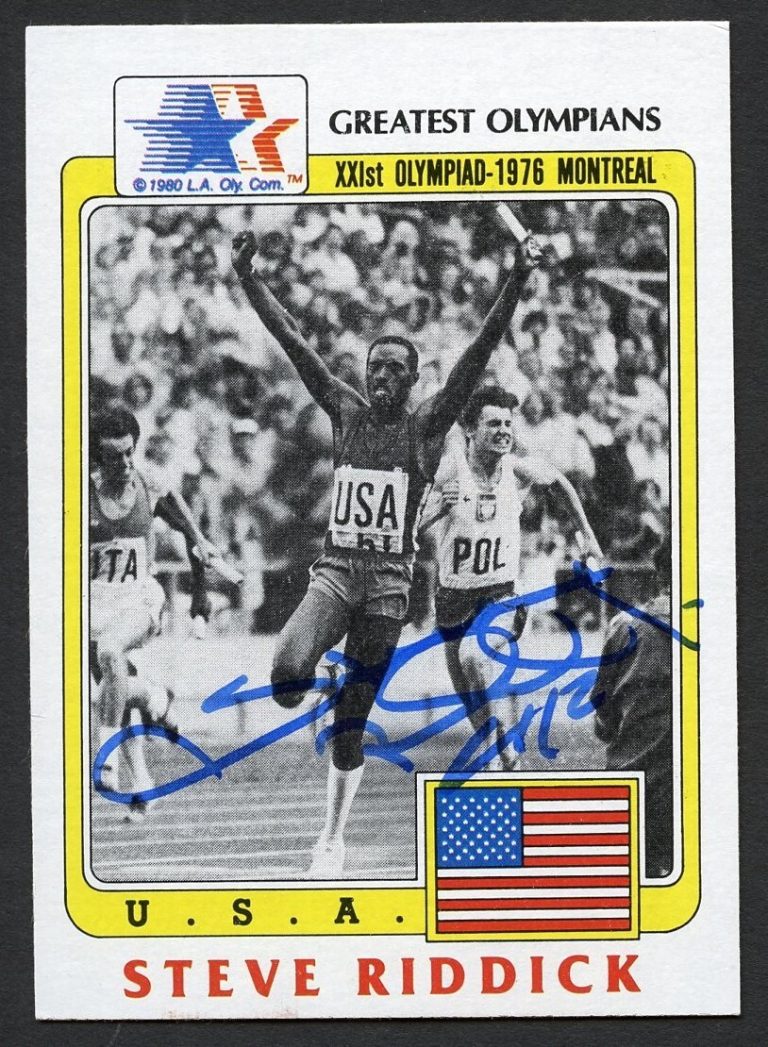 Steve Riddick #51 signed autograph auto 1983 Topps Greatest Olympians Card