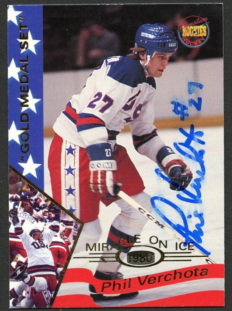Phil Verchota #37 signed autograph auto Miracle On Ice 1980 USA Hockey Card