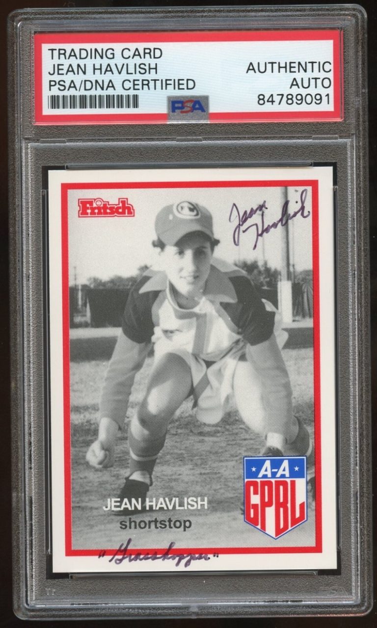 Jean Havlish #77 signed autograph auto 1995-96 FRITSCH AAGPBL PSA Slabbed