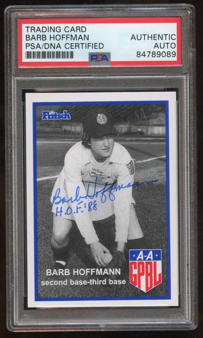 Barb Hoffman #83 signed autograph auto 1995-96 FRITSCH AAGPBL PSA Slabbed