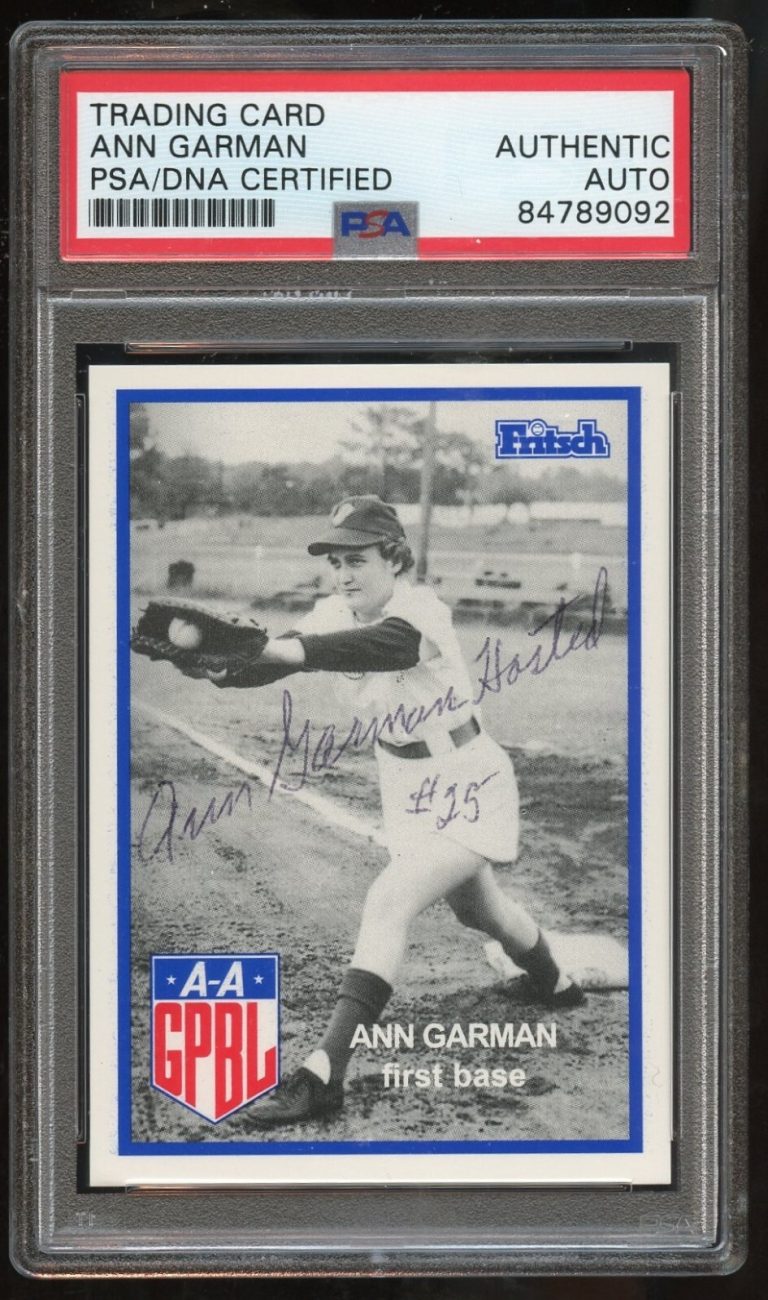 Ann Garman #69 signed autograph auto 1995-96 FRITSCH AAGPBL PSA Slabbed