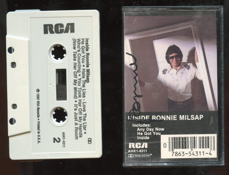 Ronnie Milsap signed autographed Inside Album Cassette Tape BAS Stickered