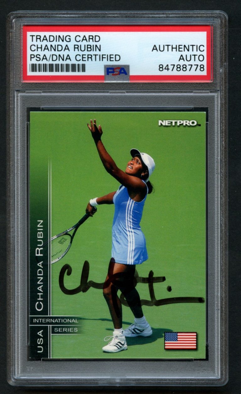 Chanda Rubin #28 signed autograph 2003 NETPRO International Series Card PSA Slab