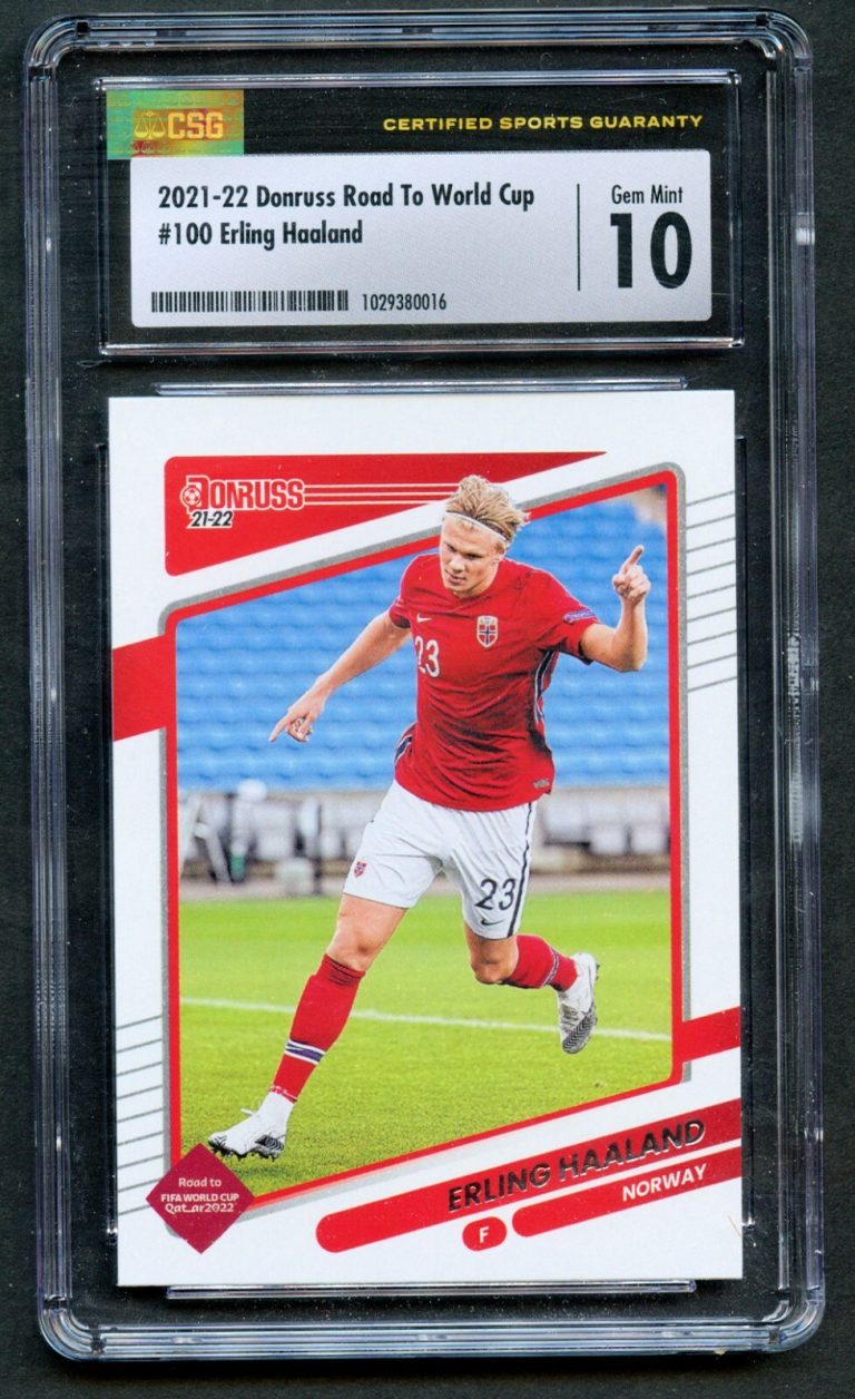 Erling Haaland #100 Donruss Road To FIFA World Cup 2021-22 Soccer CSG 10