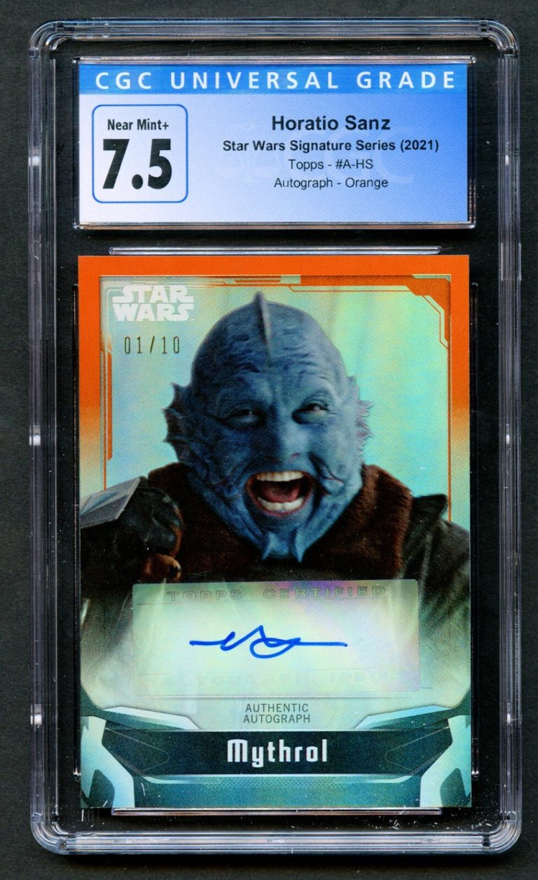 Horatio Sanz Star Wars Signature Series 2021 Topps Autograph Orange 1/1 CGC 7.5
