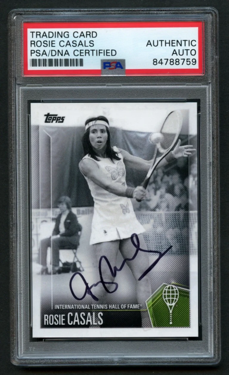 Rosie Casals #35 signed autograph auto 2019 Topps Tennis Hall of Fame Card PSA