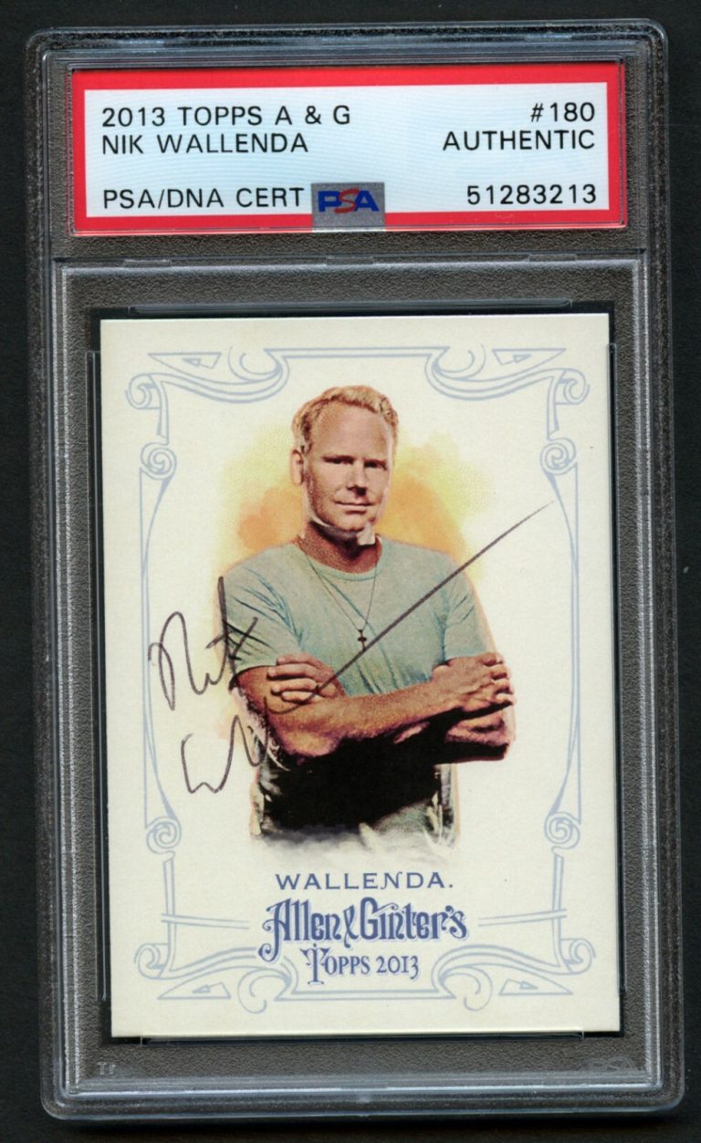 Nik Wallenda #180 signed autograph auto 2013 Topps Allen & Ginter's Card PSA