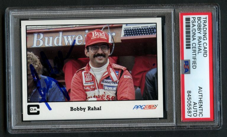 Bobby Rahal #30 signed autograph 1986 PPG Indy A&S Racing Card PSA Slabbed