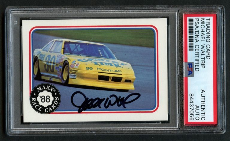 Michael Waltrip #23 signed autograph auto 1988 Maxx NASCAR Card PSA Slabbed