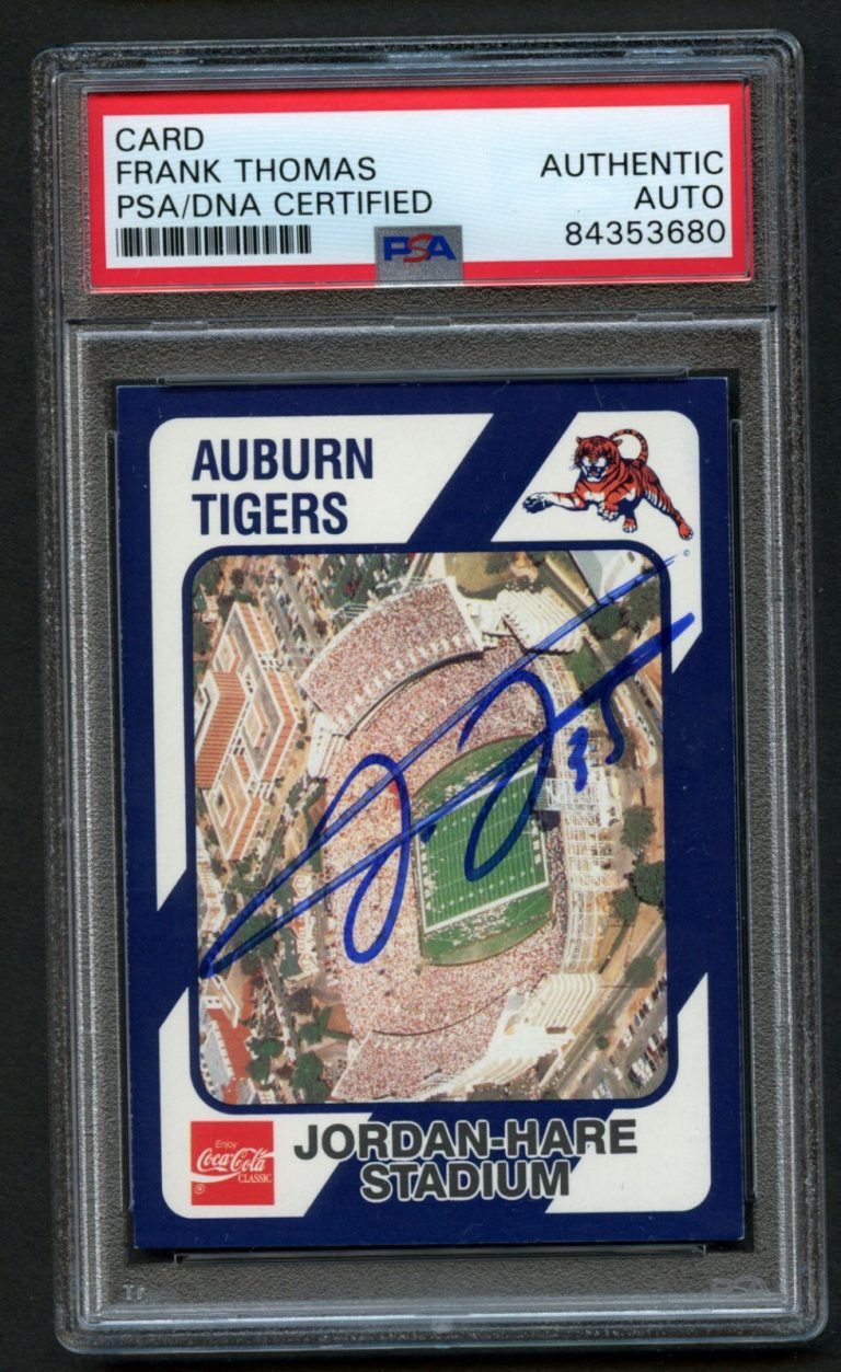 Frank Thomas #32 signed autograph 1989 Auburn Jordan-Hare Stadium Card PSA Slab
