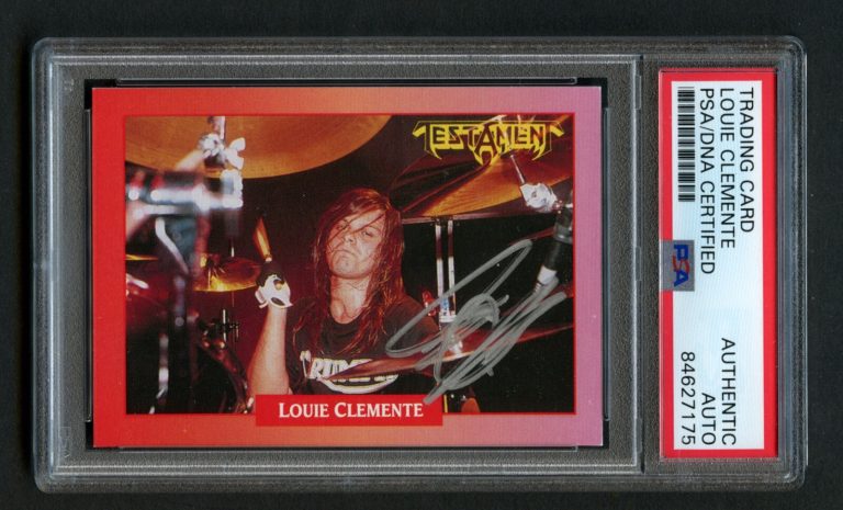 Louie Clemente #118 signed autograph auto 1991 RockCards Testament Drummer PSA