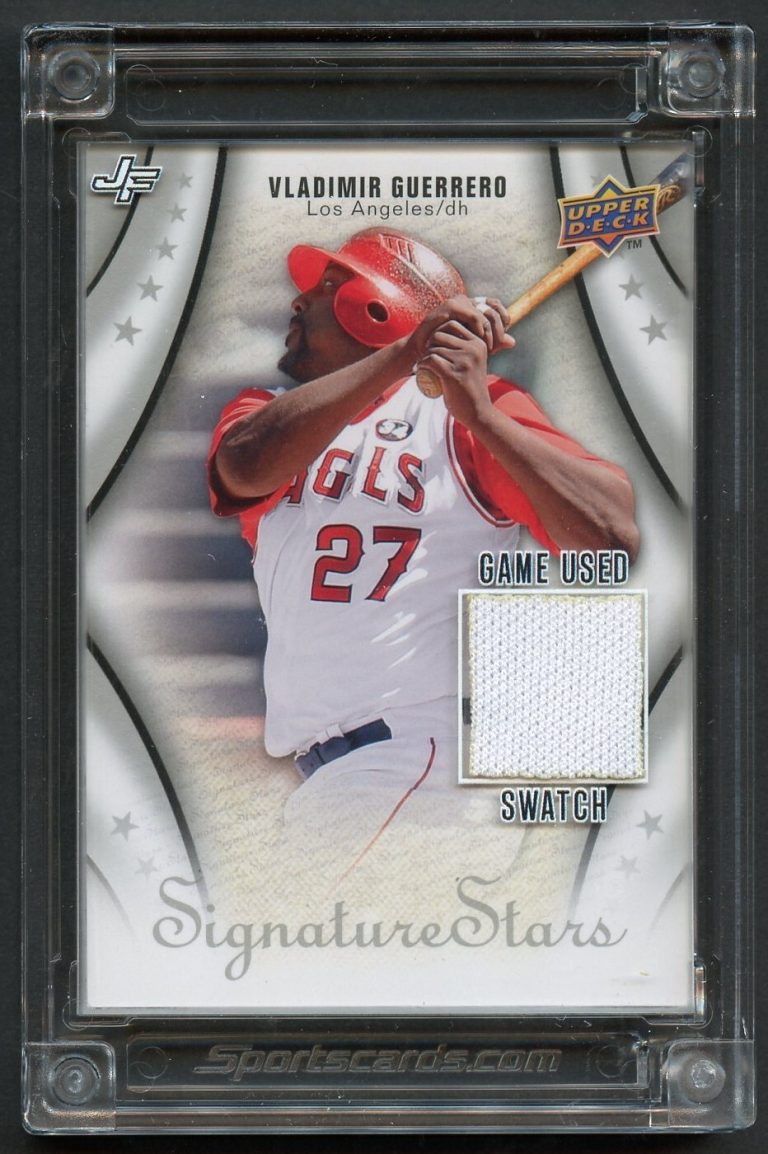 Vladimir Guerrero 2022 Jersey Fusion Baseball Card Los Angeles Angels