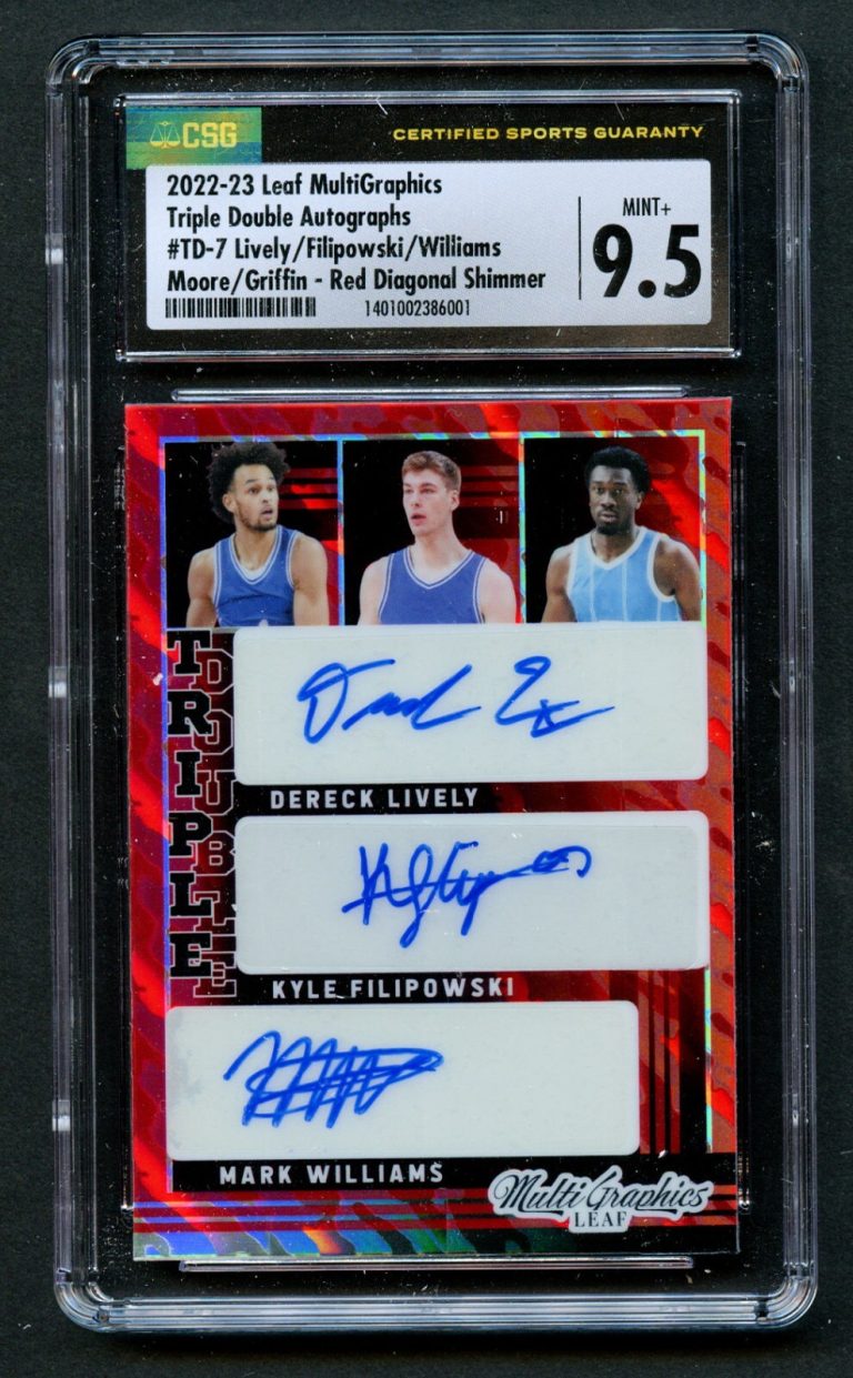 2022-23 Leaf MultiGraphics Lively, Filipowski, Williams, Moore, Griffin CSG 9.5