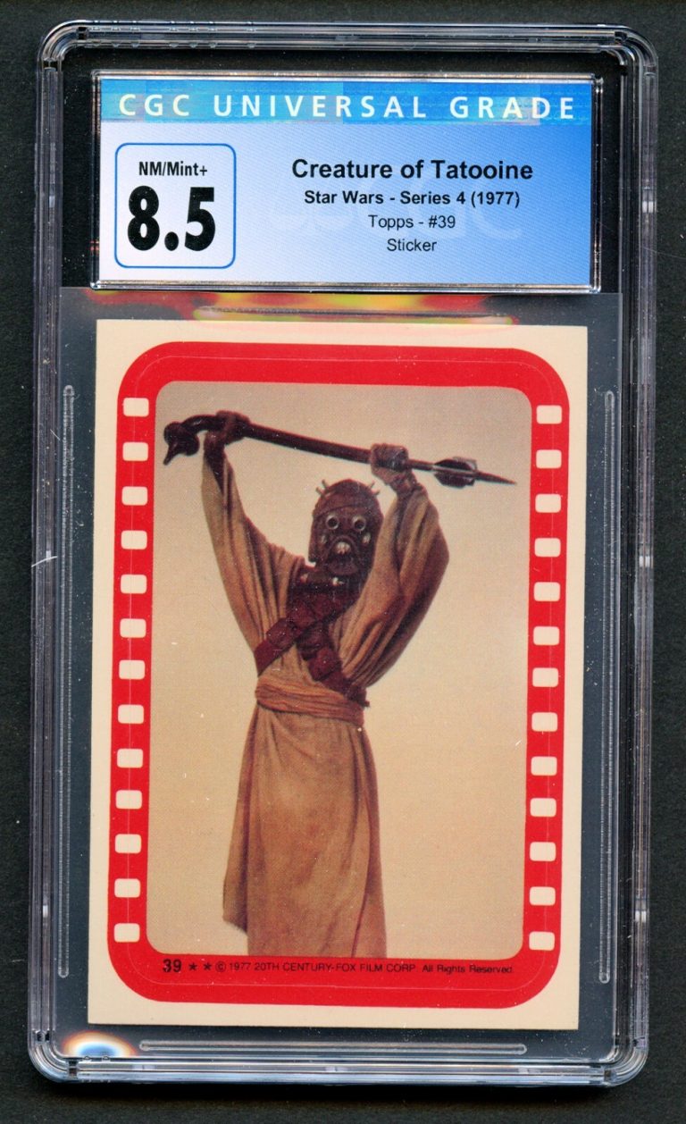Creature of Tatooine #39 Star Wars Series 4 Sticker 1977 Topps Card CGC 8.5