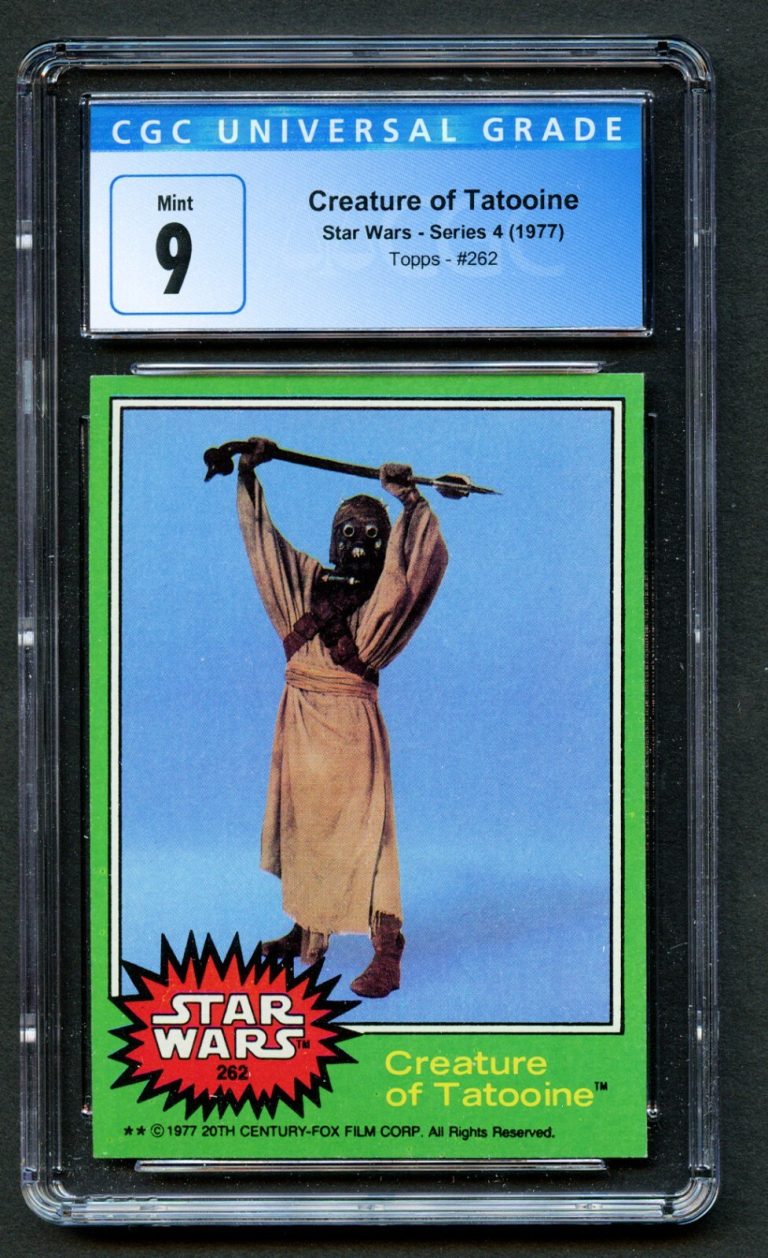 Creature of Tatooine #262 Star Wars Green Series 4 Topps 1977 Trading Card CGC 9