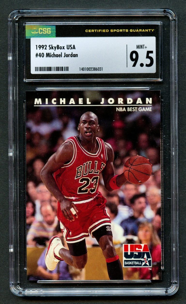 Michael Jordan #40 SkyBox 1992 USA Basketball NBA Best Game Card CSG 9.5
