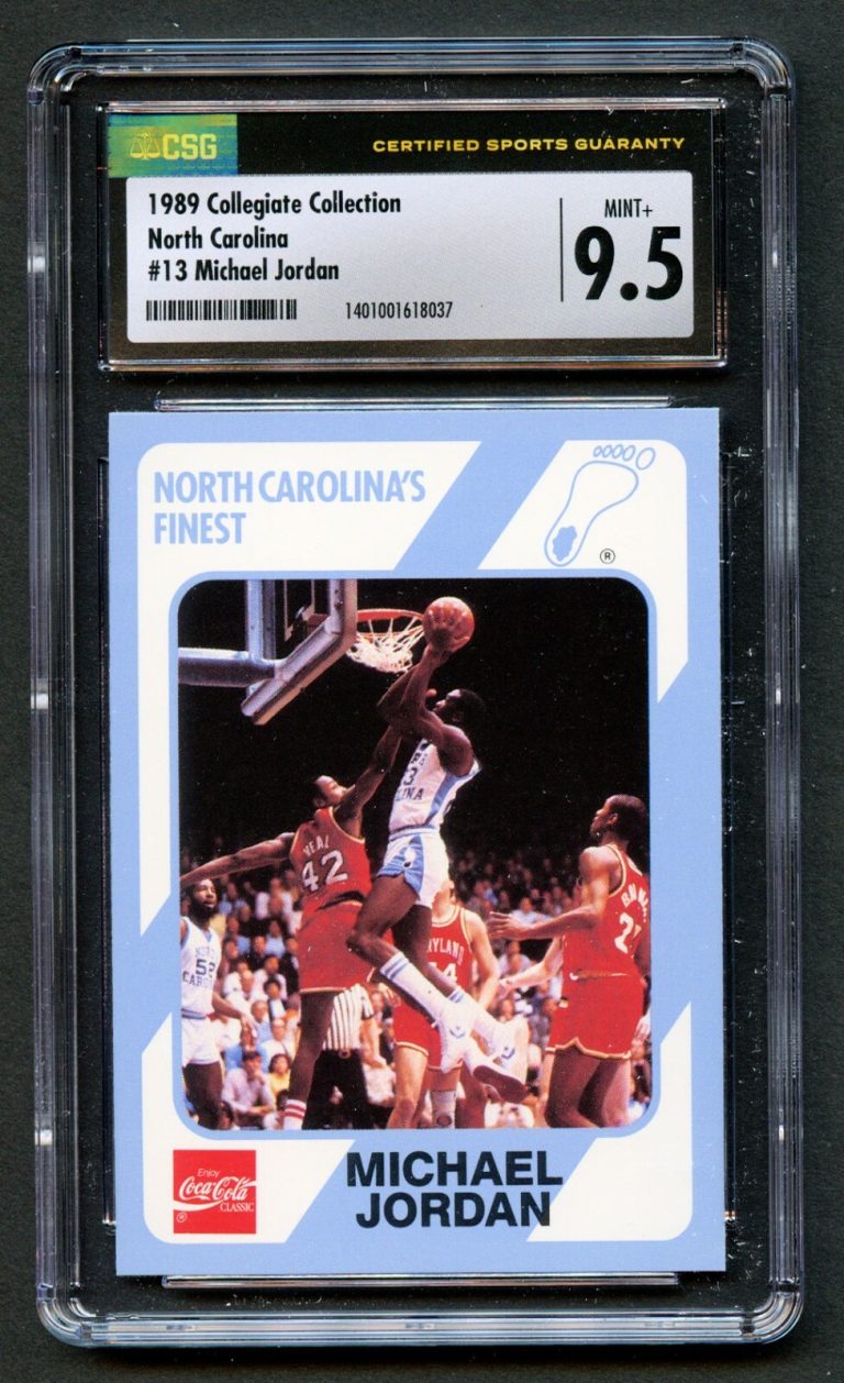 Michael Jordan #13 Collegiate Collection 1989 North Carolina Basketball CSG 9.5